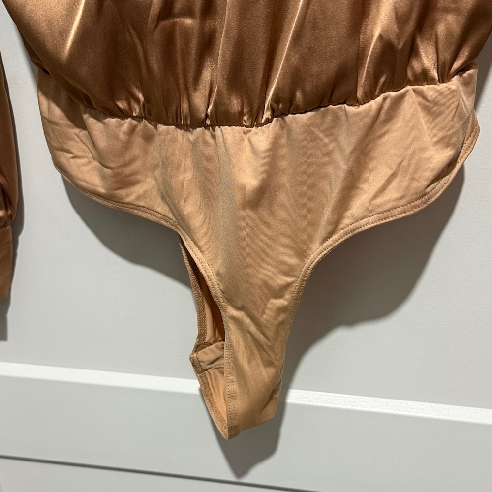 Fashion Nova Bronze Long Sleeve Bodysuit - Picture 7 of 7